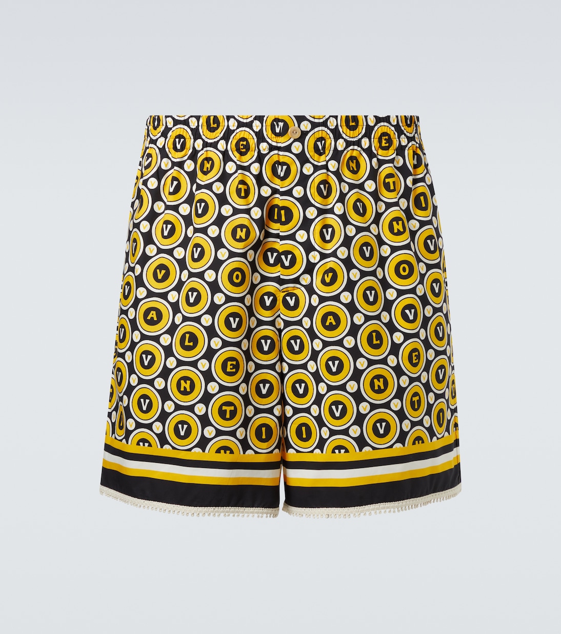 Shorts de popelín de algodón estampados | Valentino