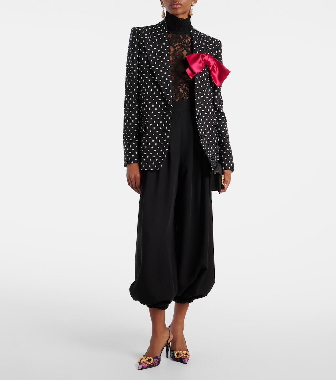 Escarpins slingback VLogo Signature 80 à fleurs | Valentino Garavani