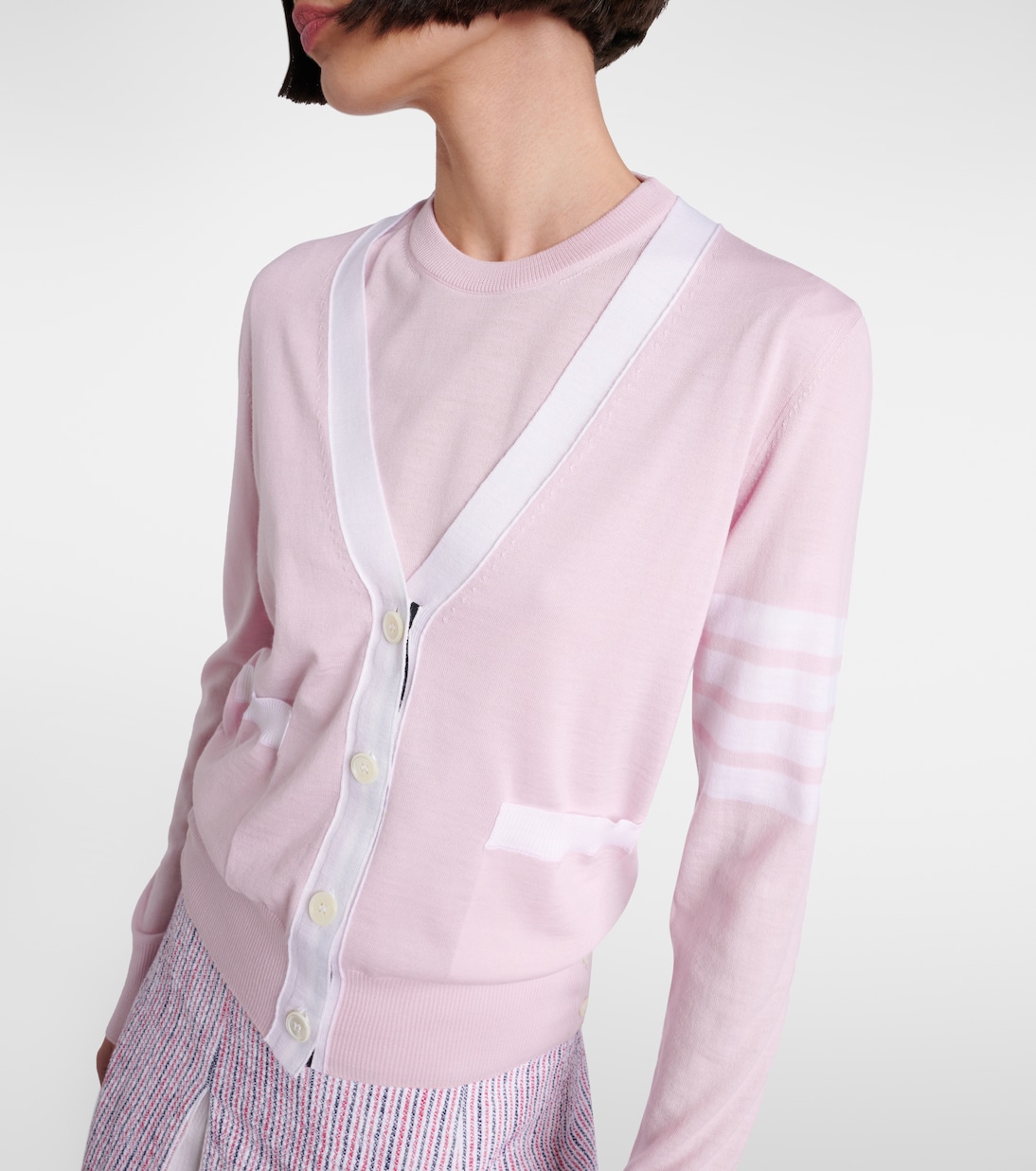 4-Bar virgin wool cardigan | Thom Browne