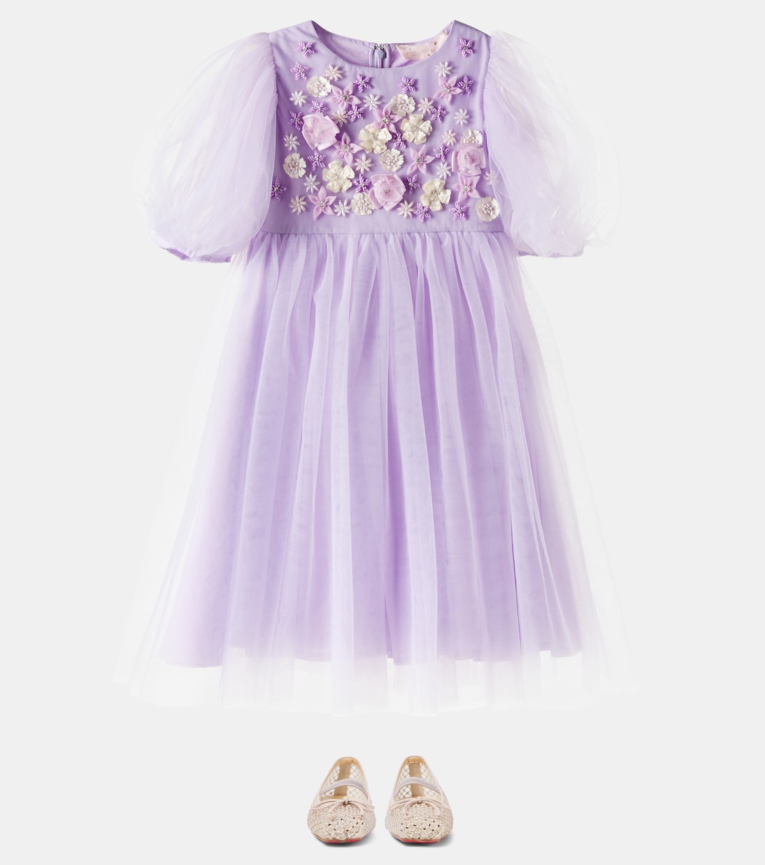 Abito in tulle con applicazioni floreali | Tutu Du Monde