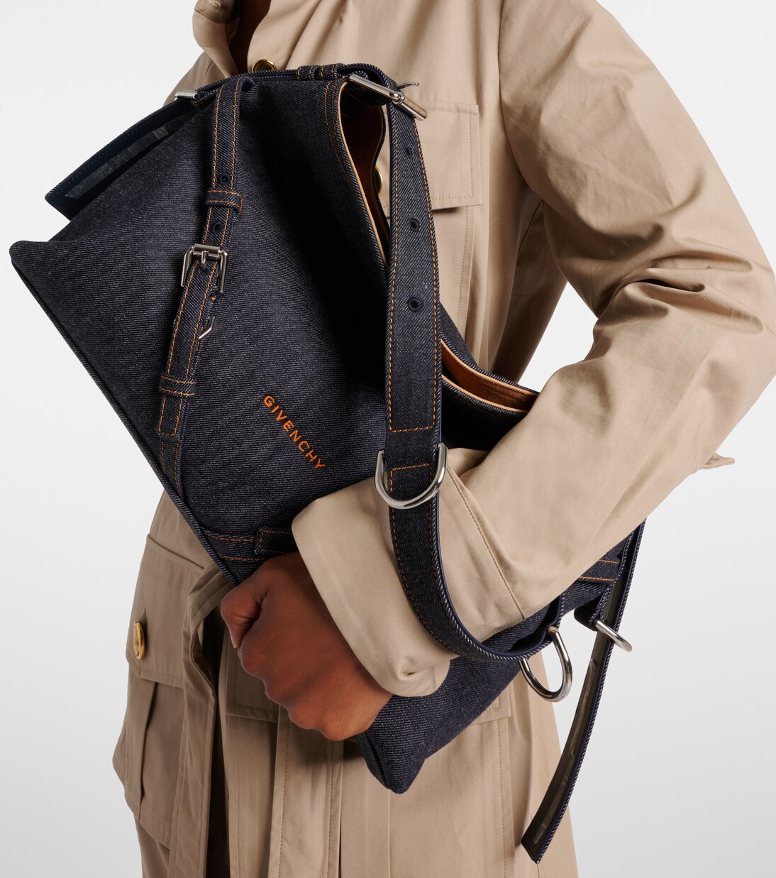 Voyou Medium denim shoulder bag | Givenchy