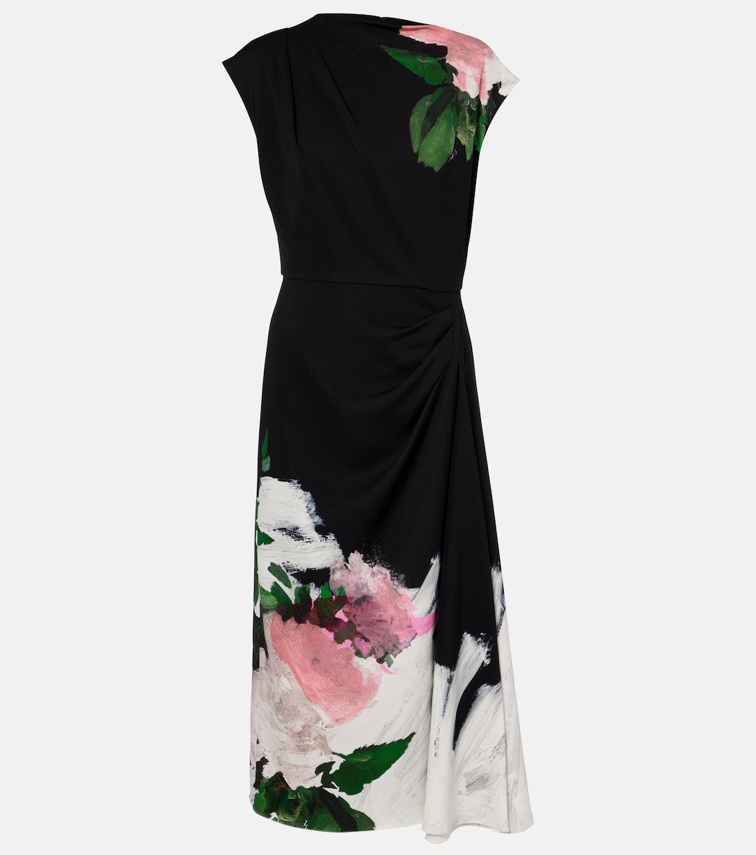 Floral gathered midi dress | Erdem