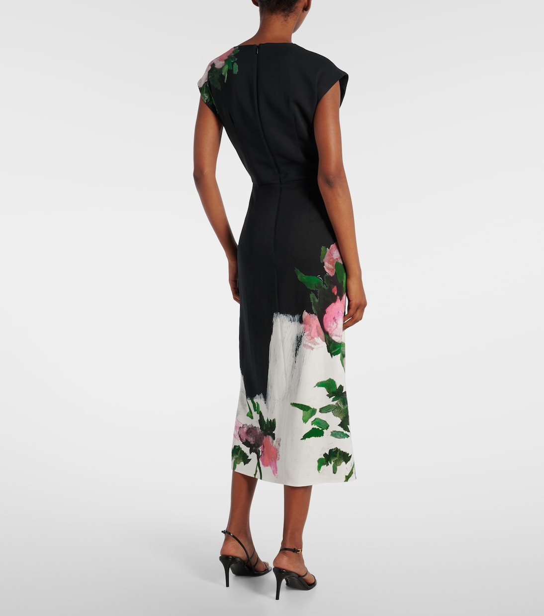 Floral gathered midi dress | Erdem