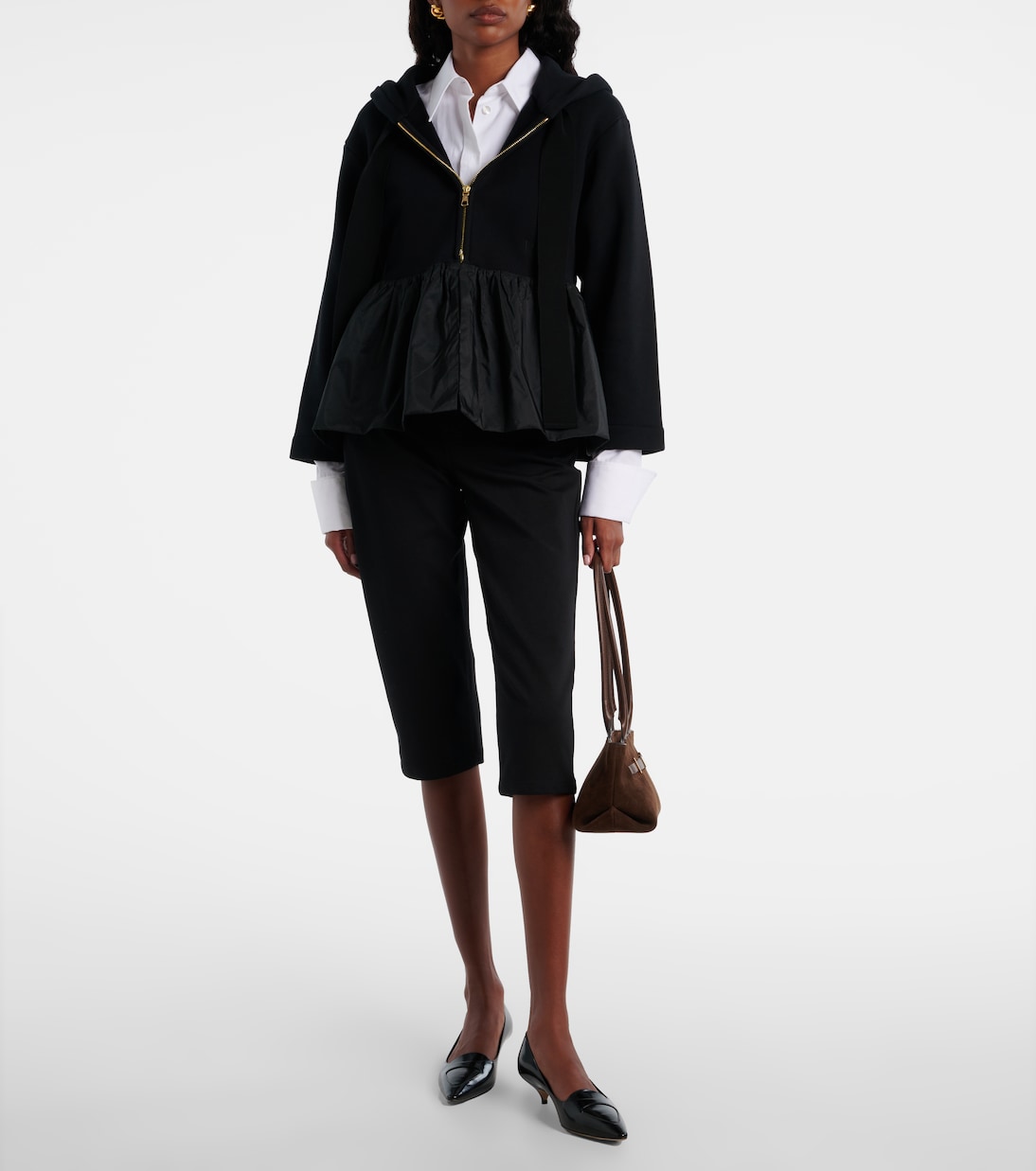 Faille-trimmed cotton jersey zip-up hoodie | Patou