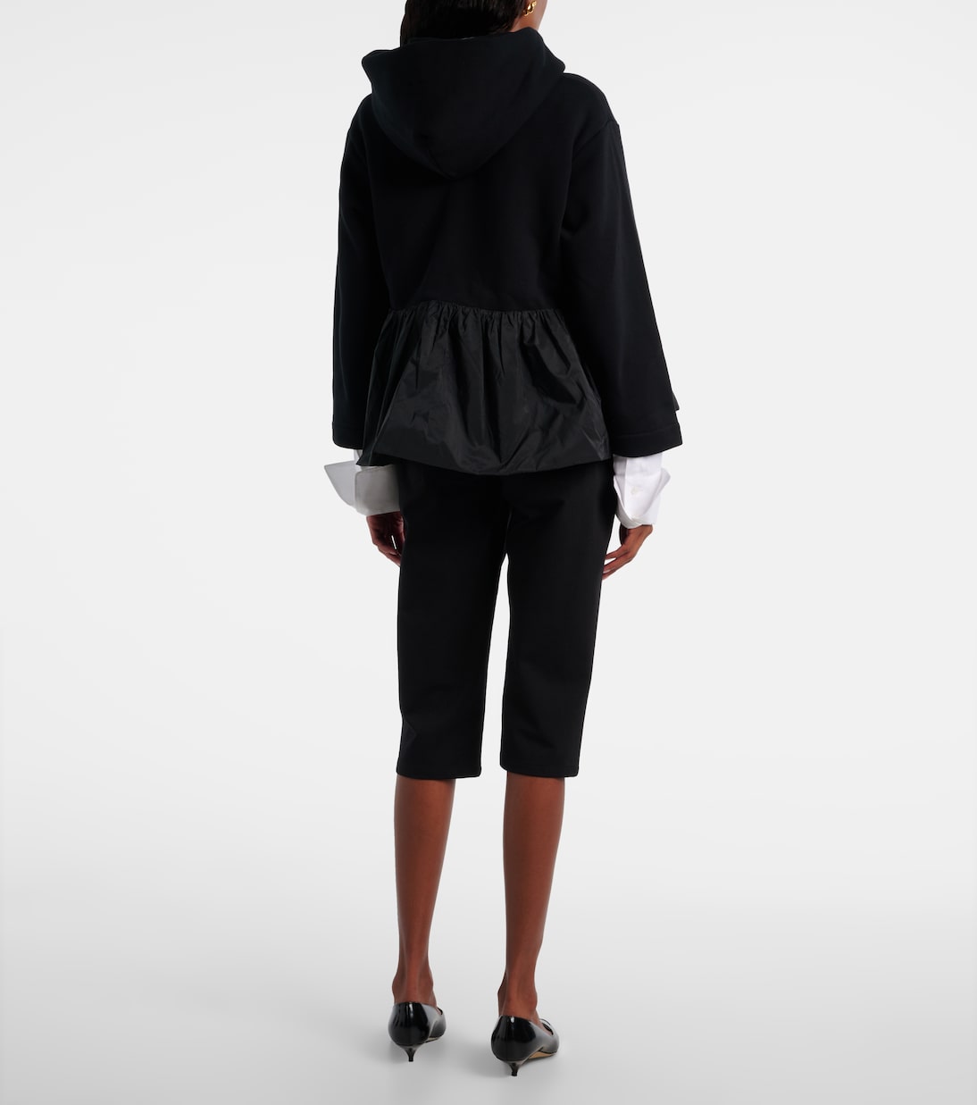 Faille-trimmed cotton jersey zip-up hoodie | Patou