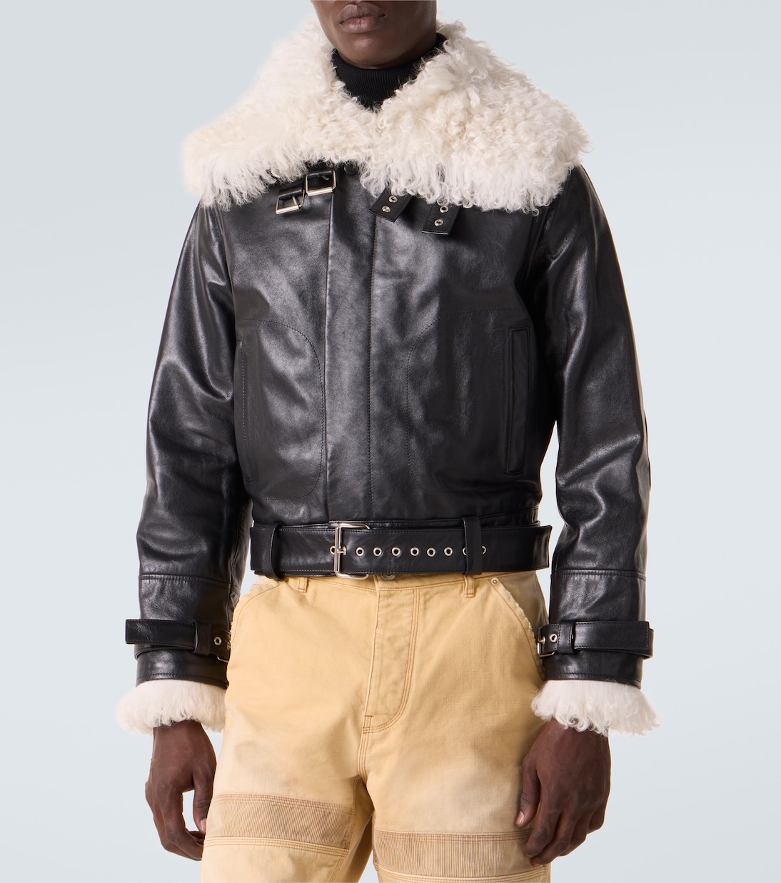 Bridge leather jacket | Wales Bonner