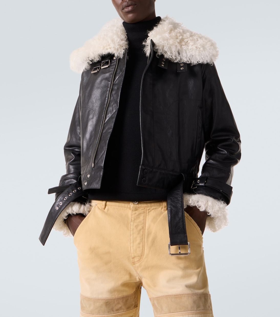 Bridge leather jacket | Wales Bonner