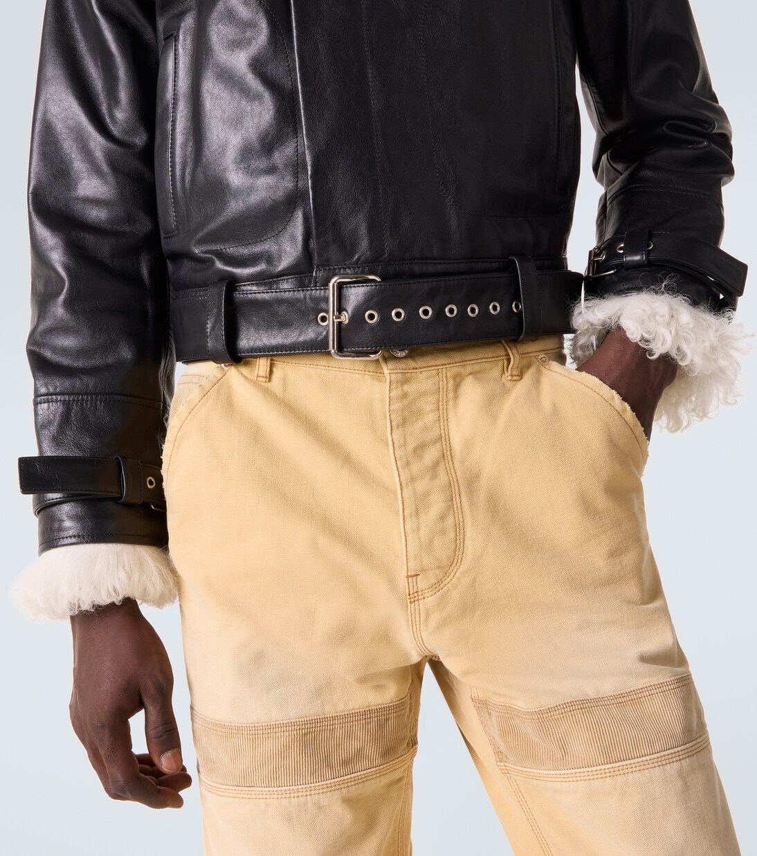 Bridge leather jacket | Wales Bonner