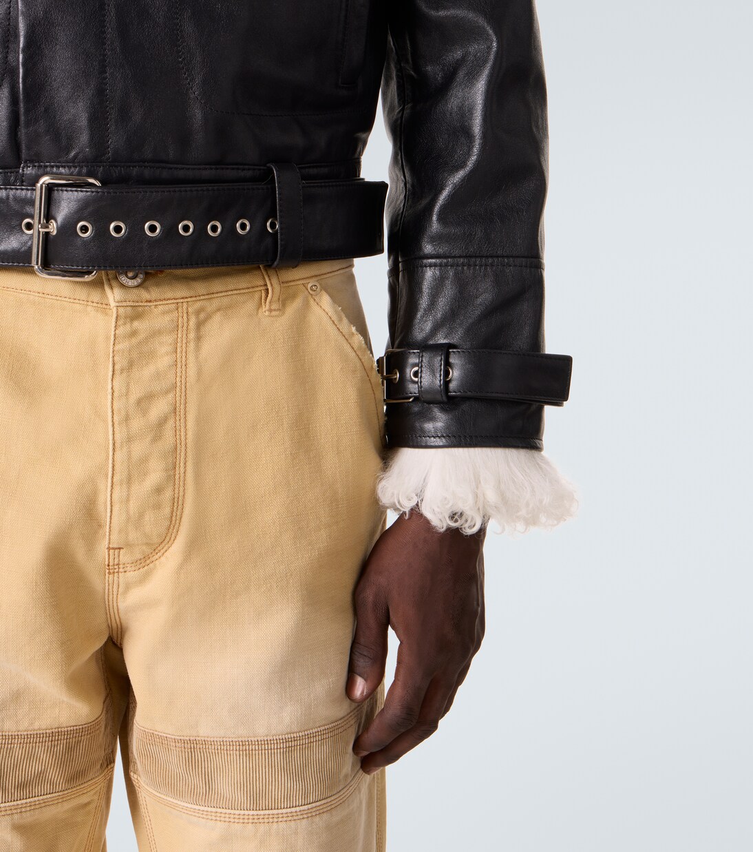 Bridge leather jacket | Wales Bonner
