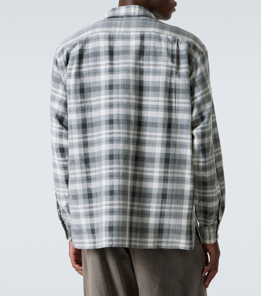 Checked silk and linen shirt | A.Presse