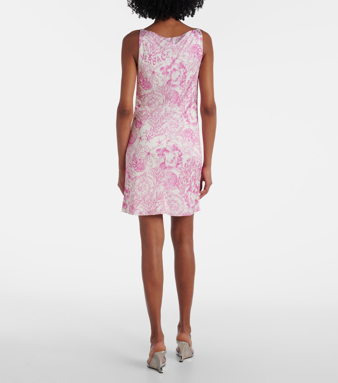 Underwater Barocco draped satin minidress | Versace
