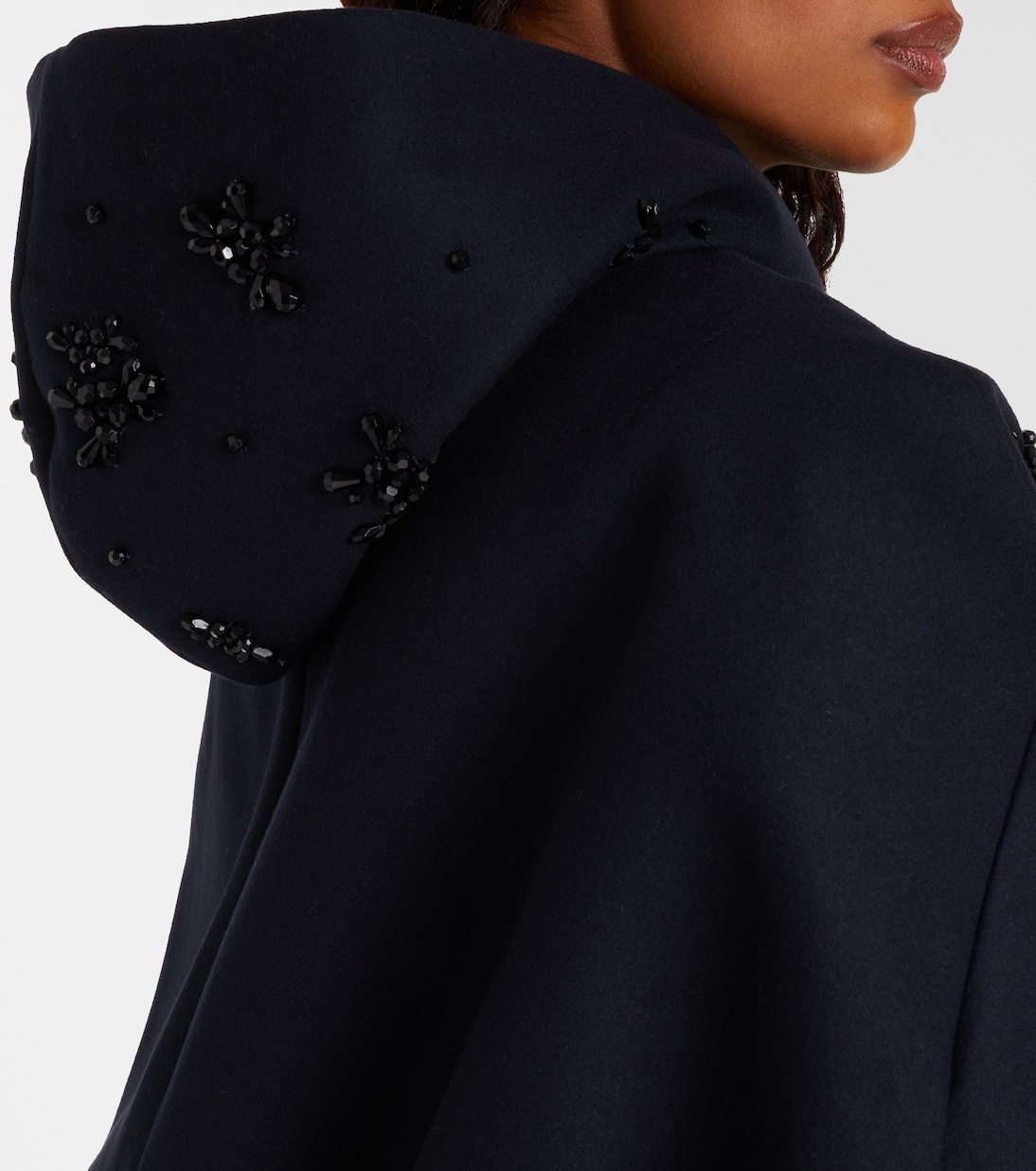 Turbo embellished wool-blend hoodie | Simone Rocha