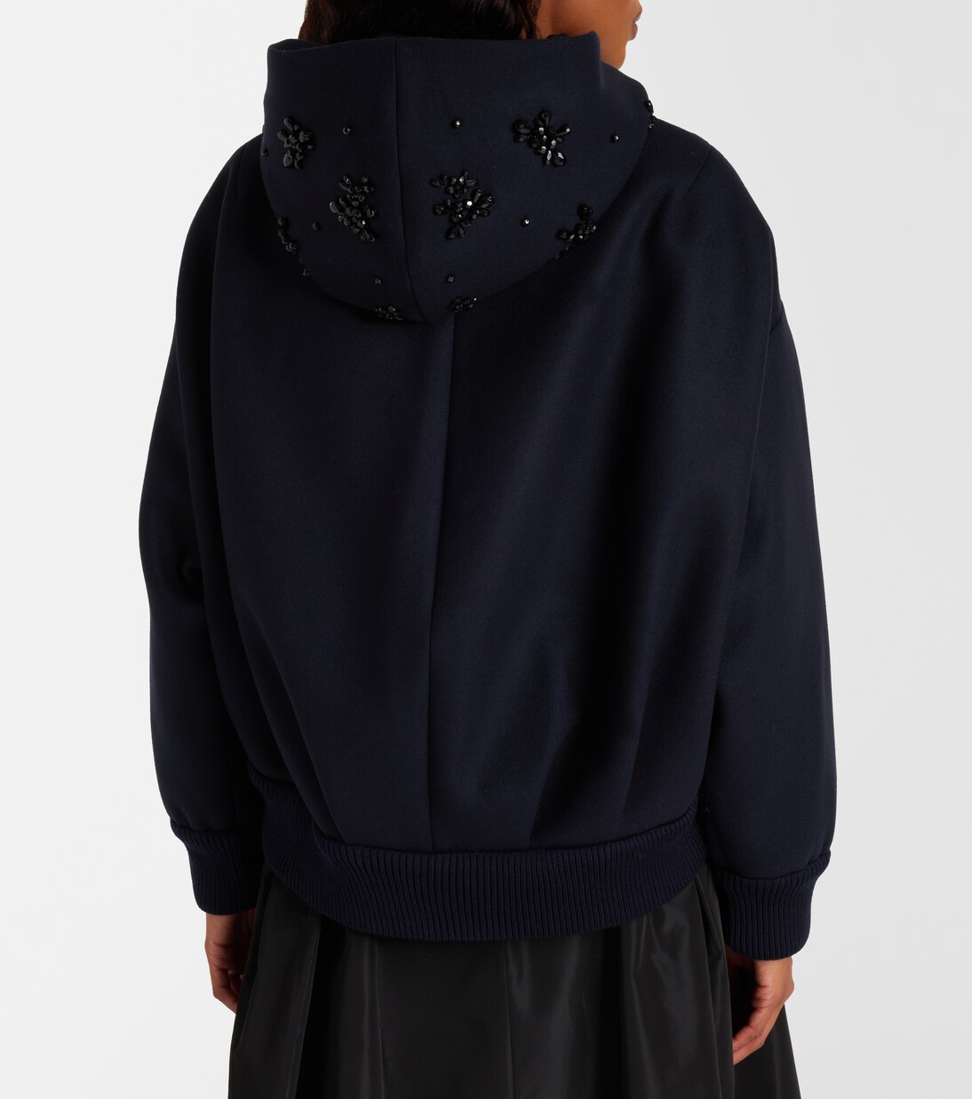 Turbo embellished wool-blend hoodie | Simone Rocha