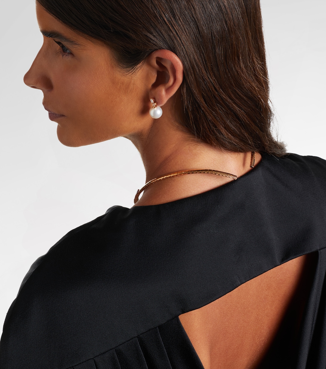 Boucles d’oreilles en or rose 18 ct, diamants et perles | Suzanne Kalan