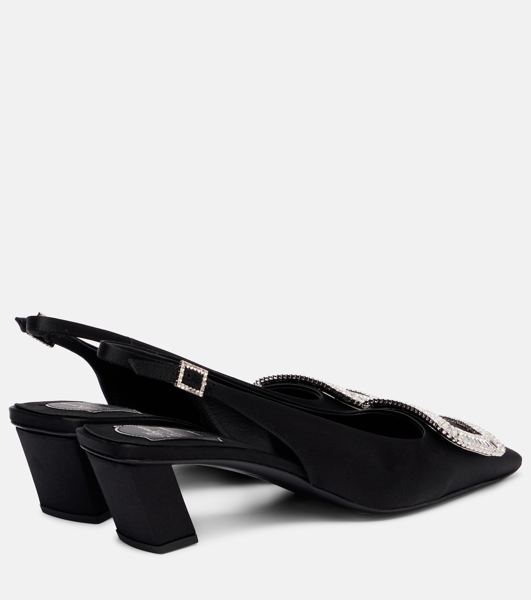 Belle Vivier 45 satin slingback pumps | Roger Vivier