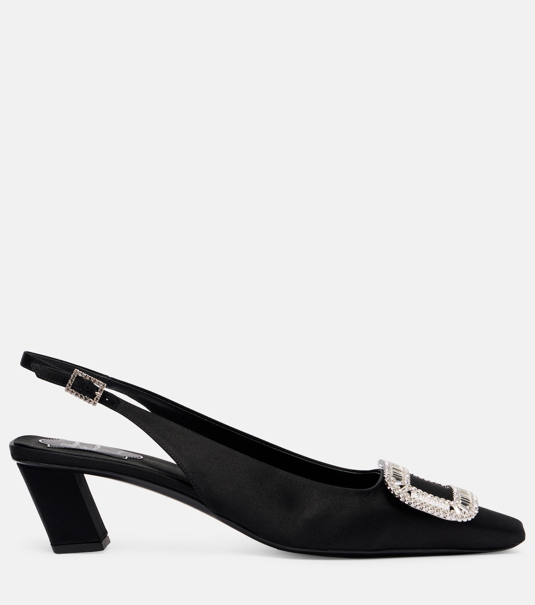 Belle Vivier 45 satin slingback pumps | Roger Vivier