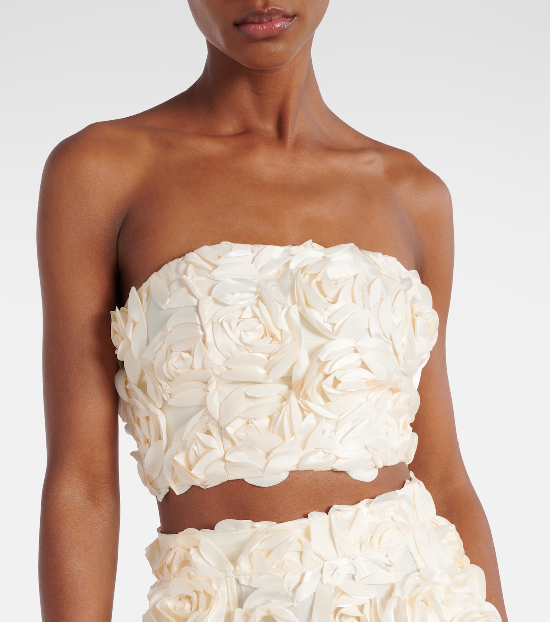 Floral-appliqué crop top | Rotate