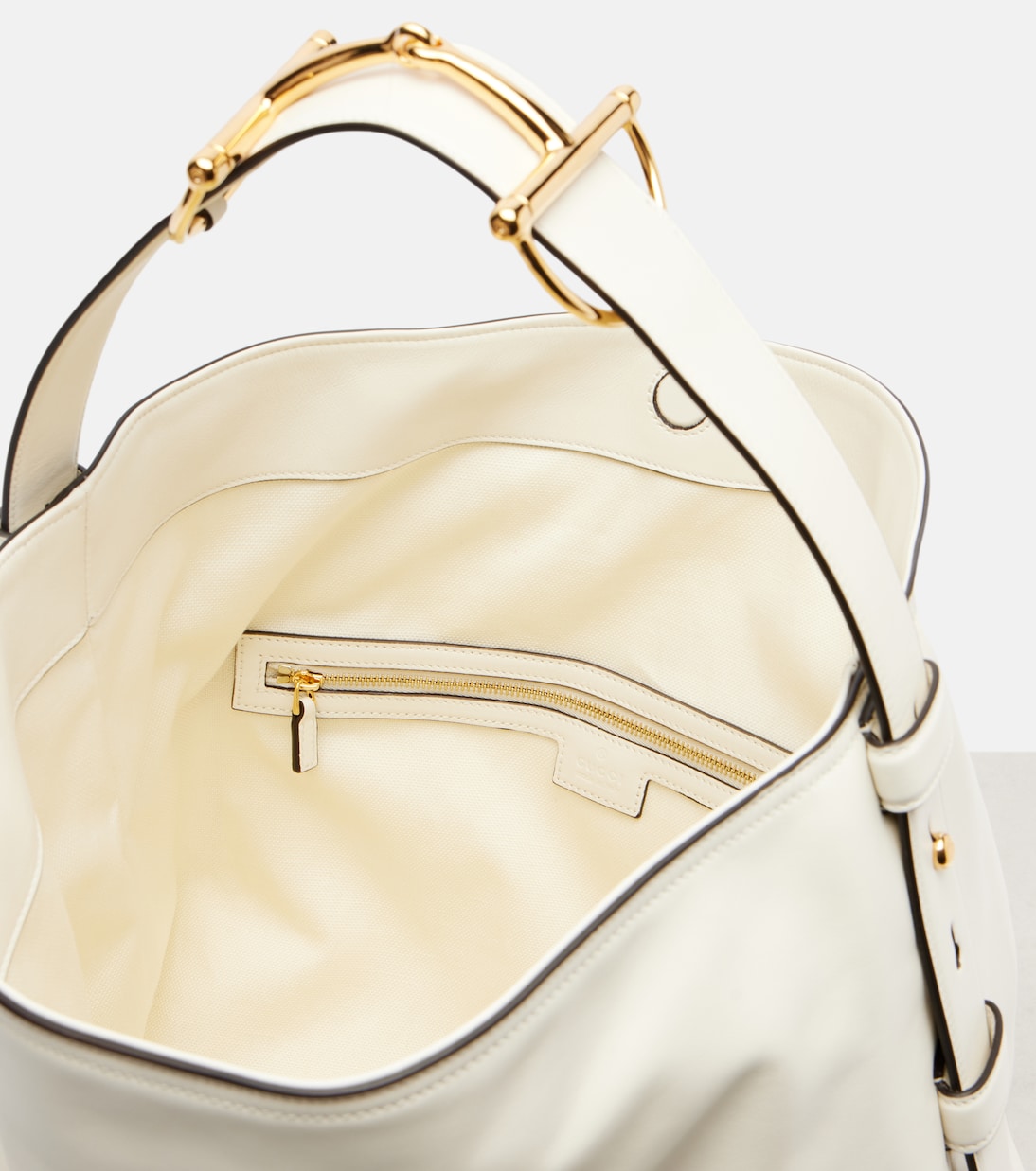 Maxi Horsebit L号皮革托特包 | Gucci