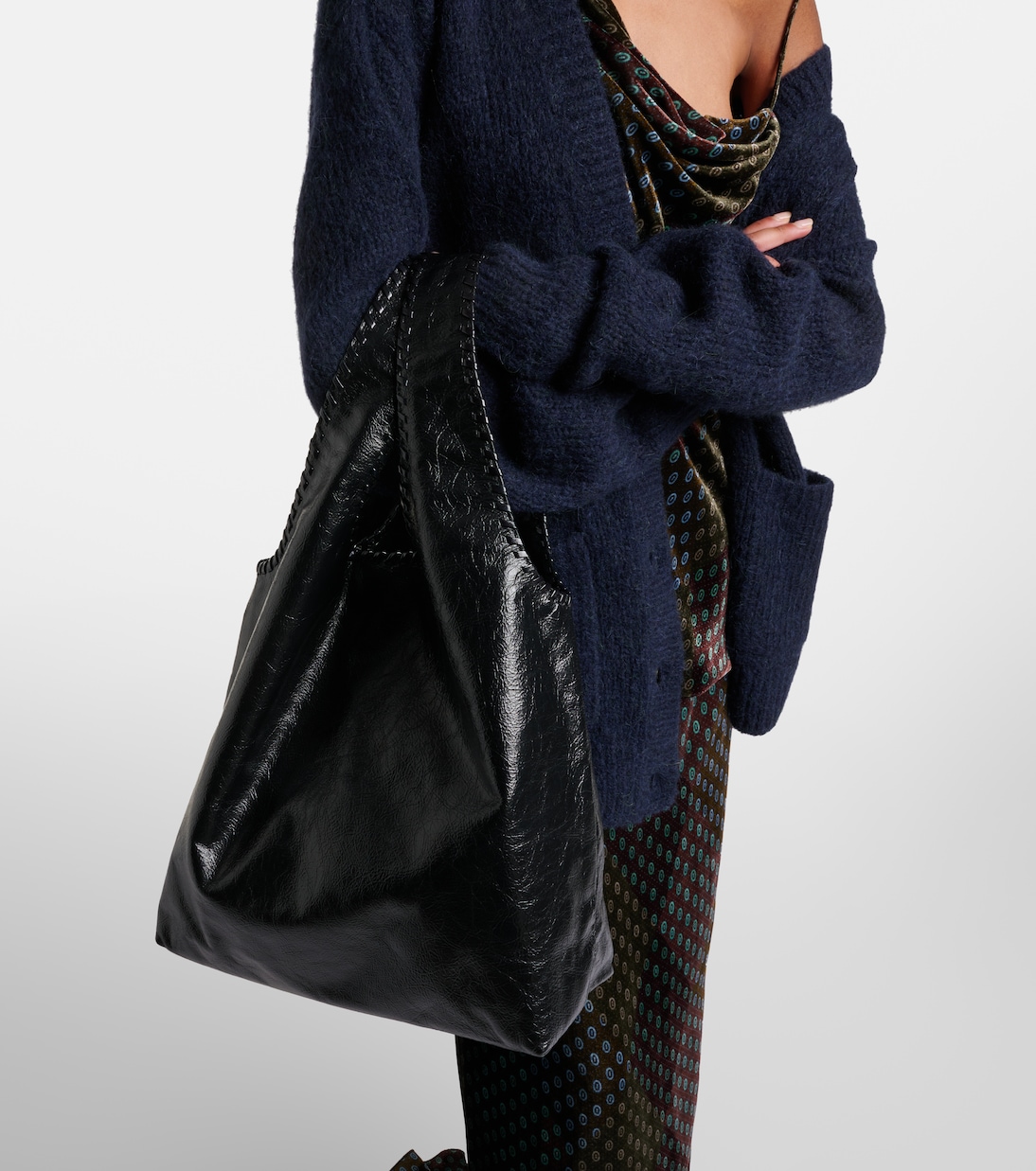 March Large leather tote bag | Dries Van Noten