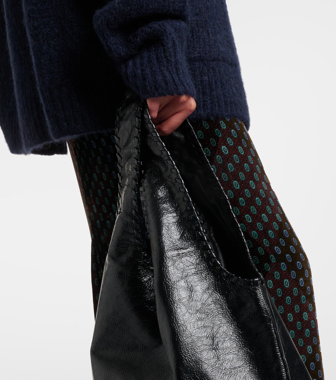 March Large leather tote bag | Dries Van Noten