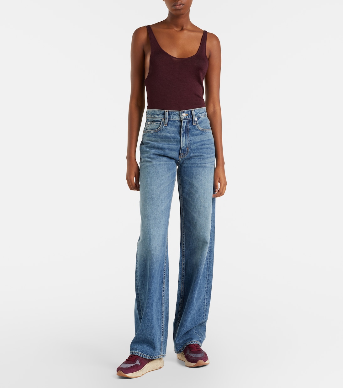 Cassie faded wide-leg jeans | Slvrlake