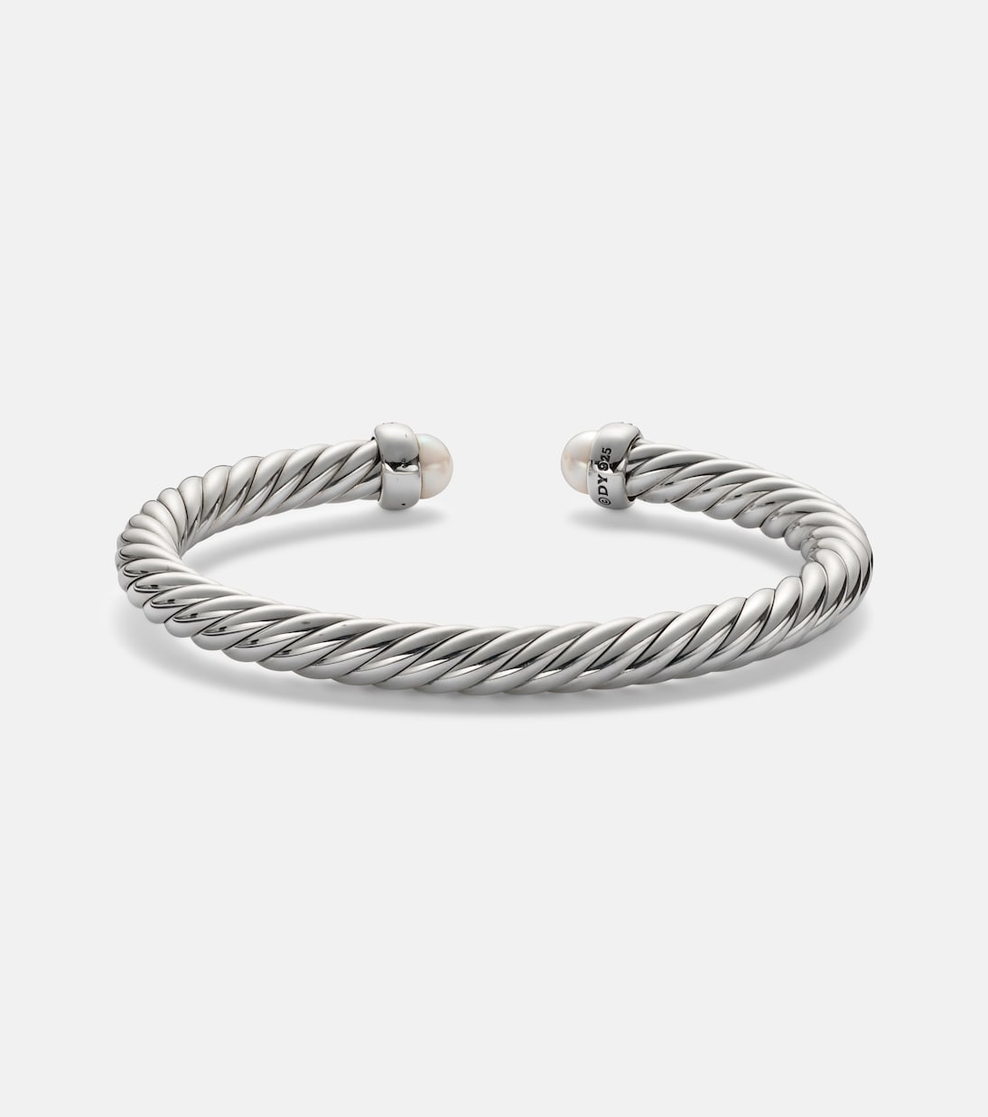 Armreif Cable Flex® aus Sterlingsilber mit Diamanten und Süßwasserperlen | David Yurman