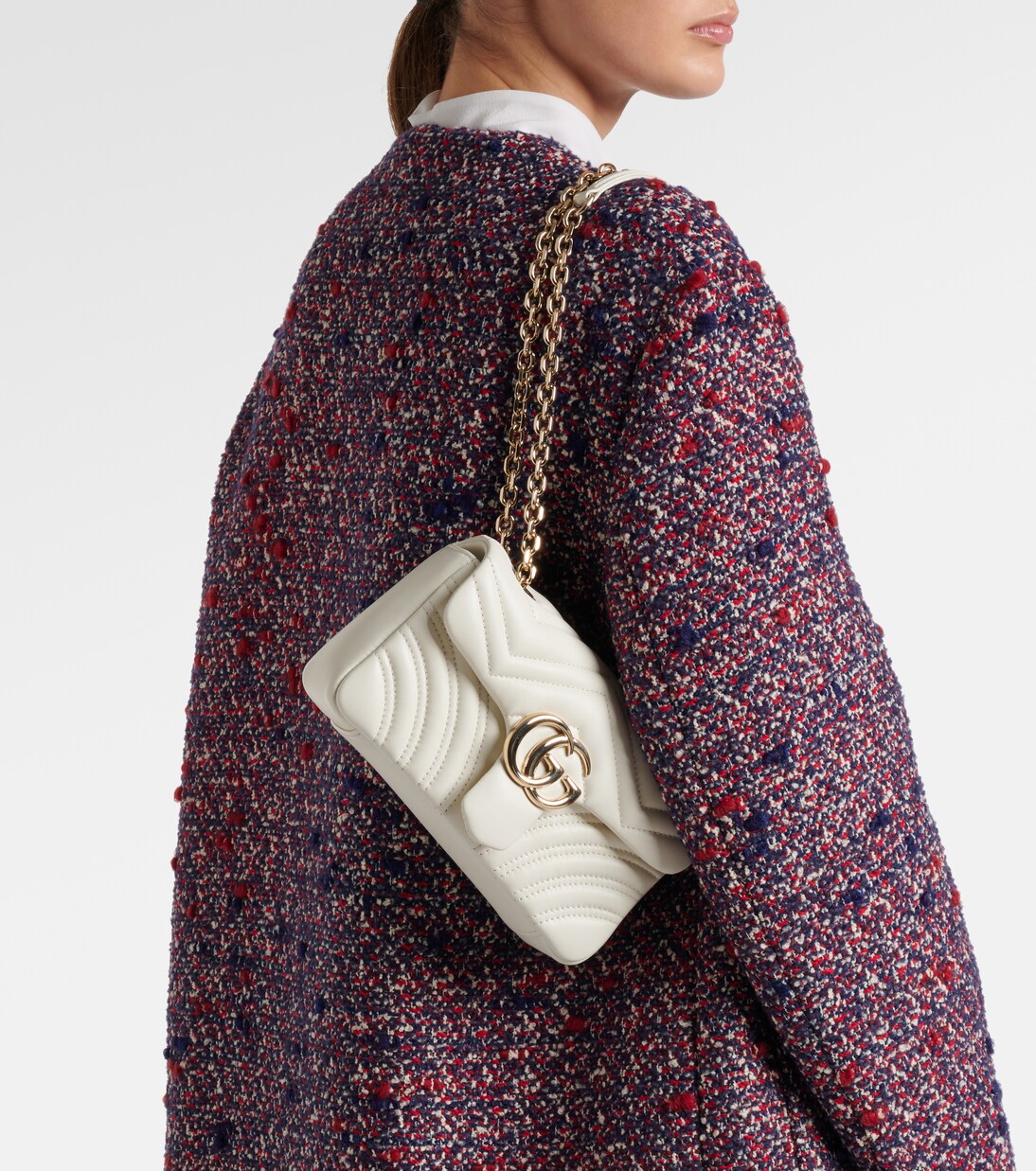 GG Marmont Small leather shoulder bag | Gucci