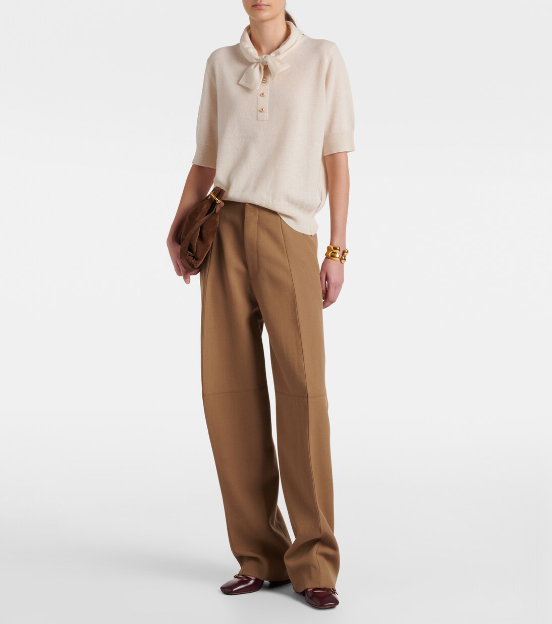 Bow-detail wool and cashmere sweater | Jardin des Orangers