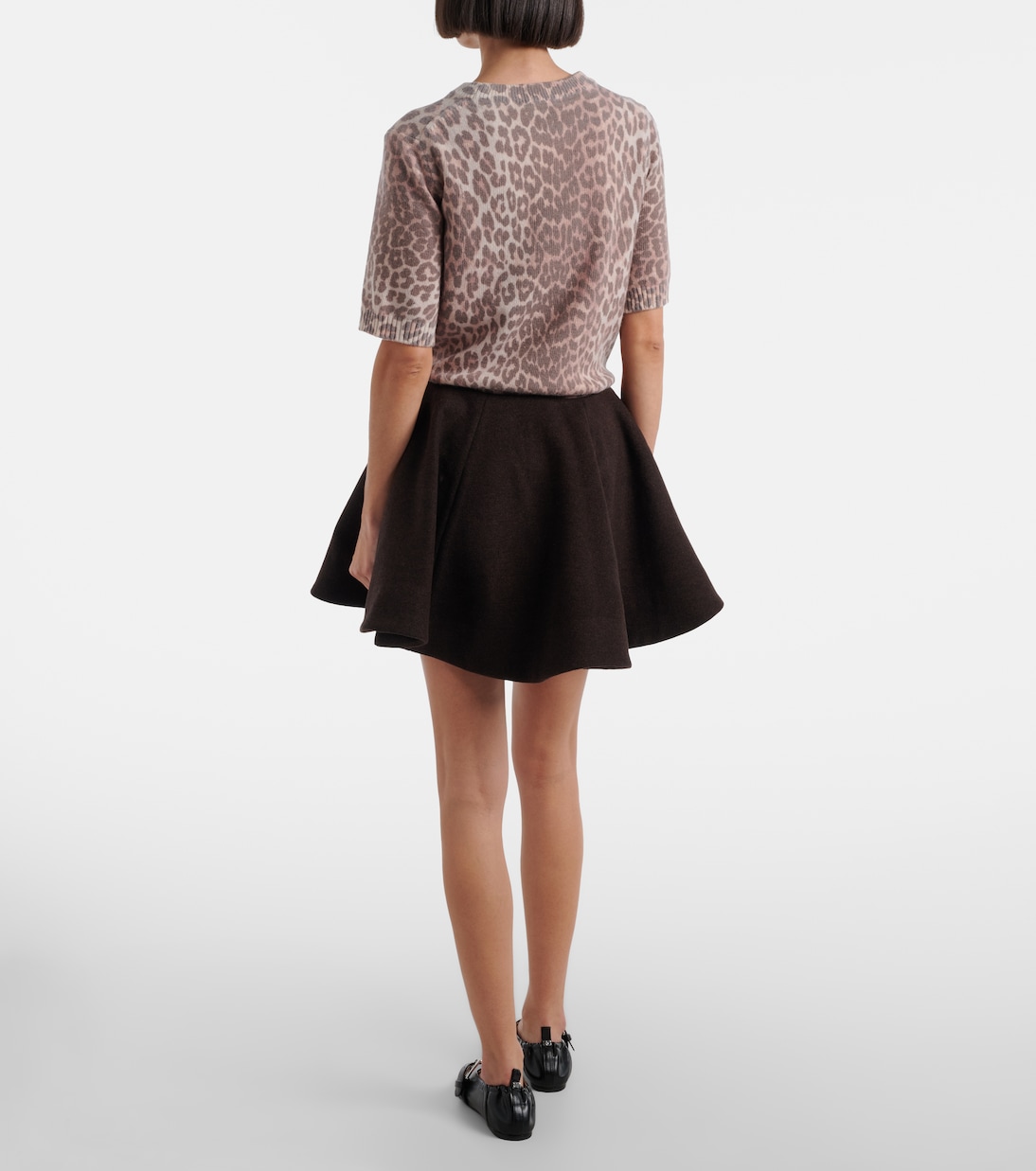 Wool and cashmere-blend miniskirt | Ganni