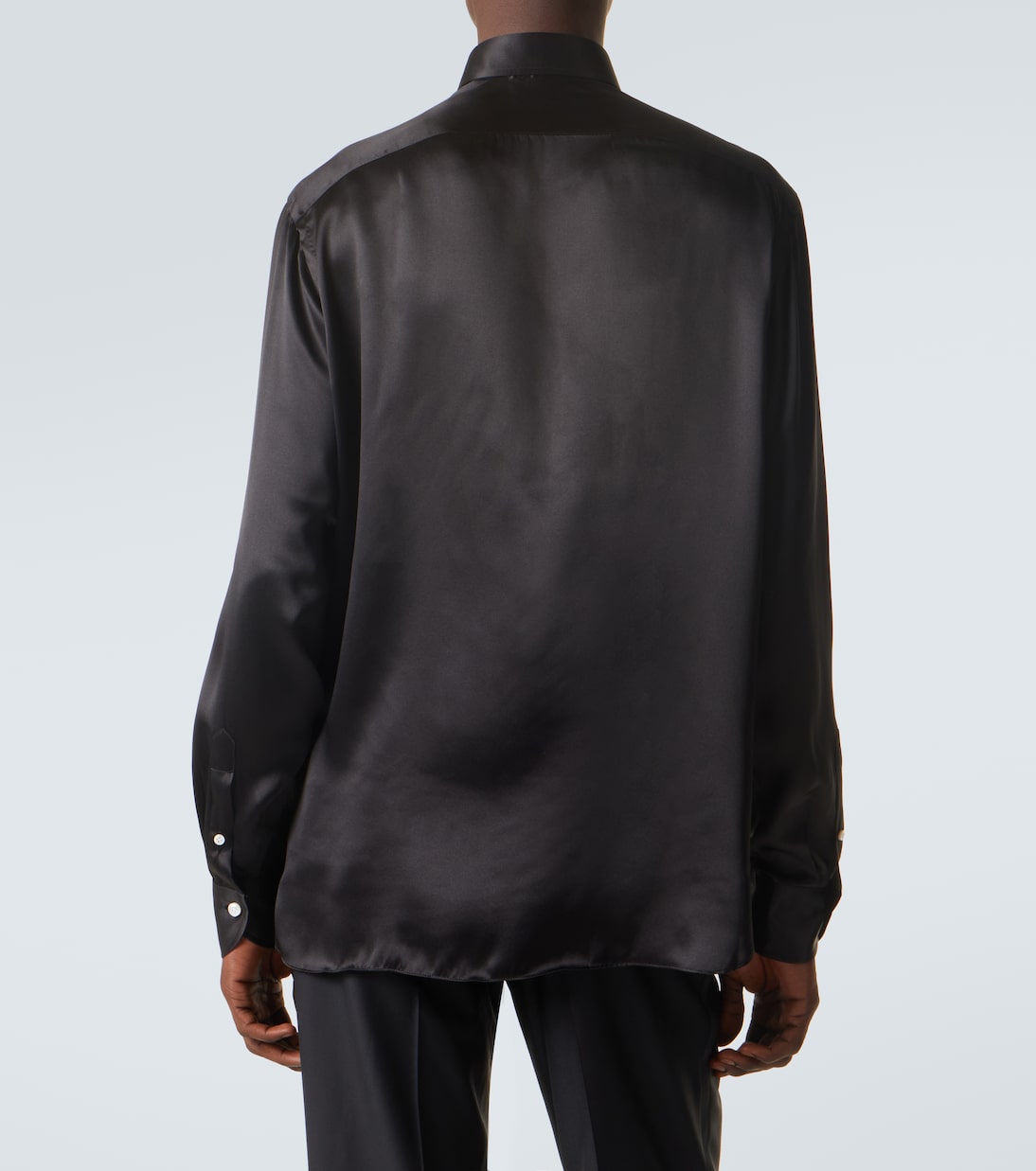 Camisa de satén de seda | Rubinacci