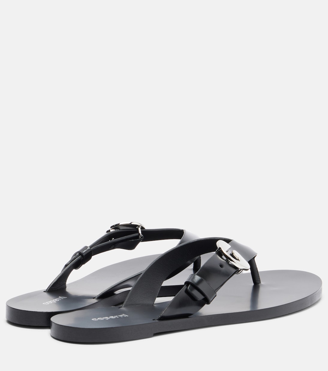 Logo leather thong sandals | Coperni