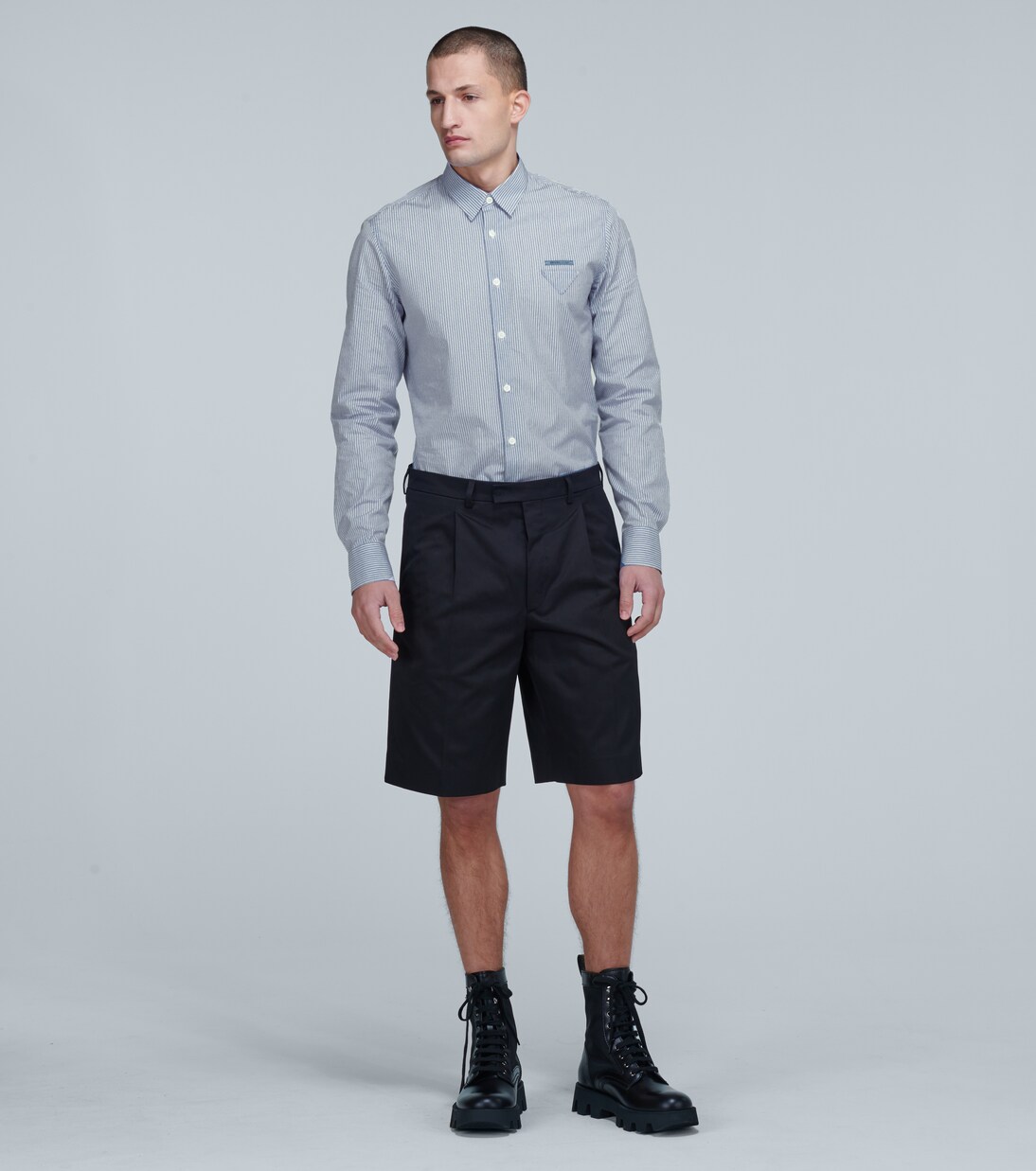 Camicia a righe in cotone | Prada