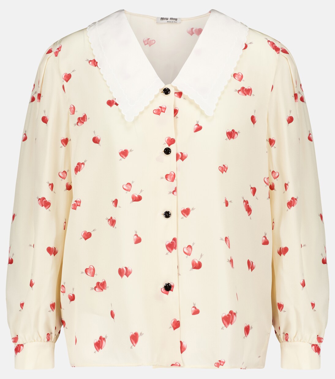 Printed silk crêpe blouse | Miu Miu
