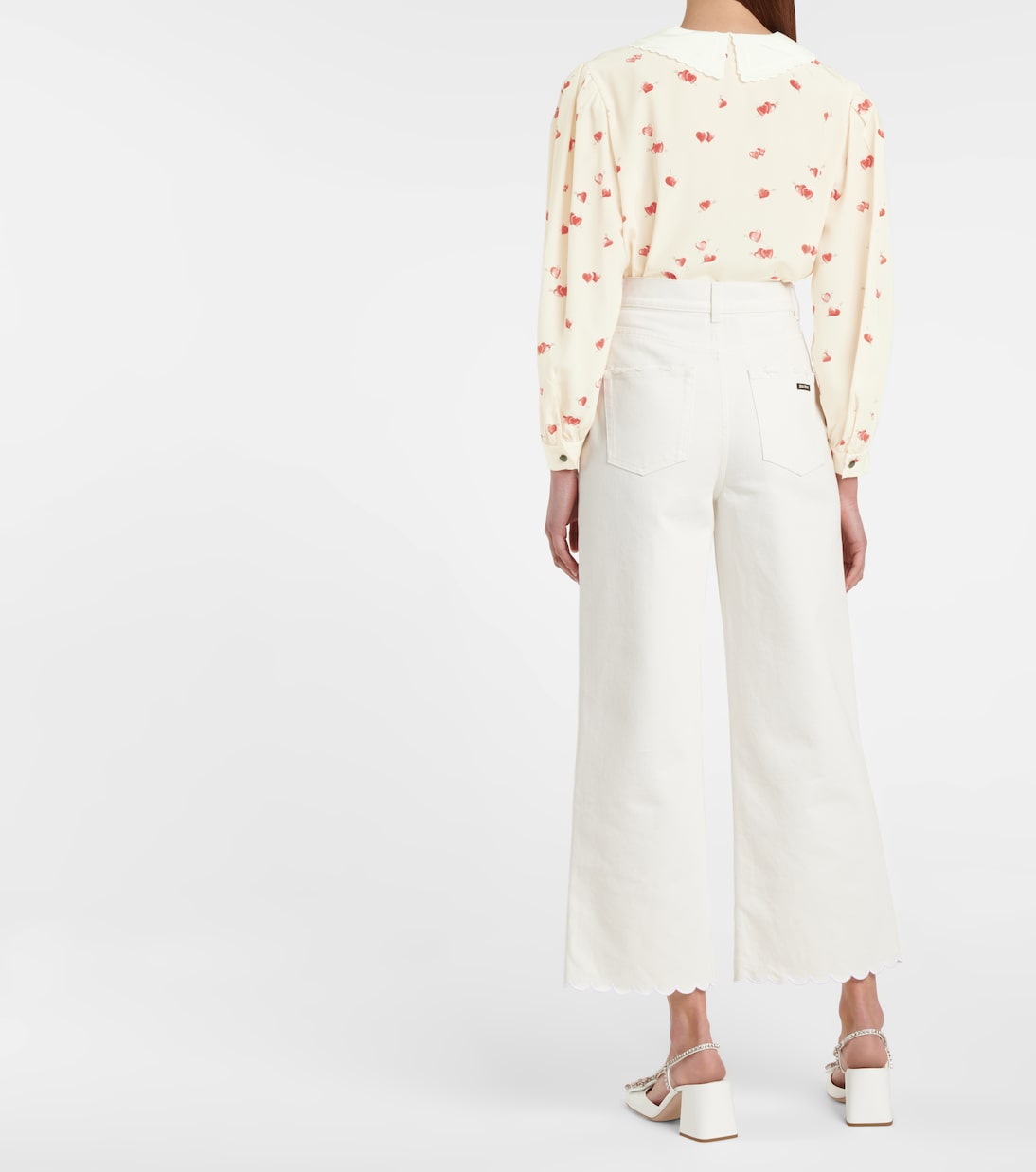 Printed silk crêpe blouse | Miu Miu