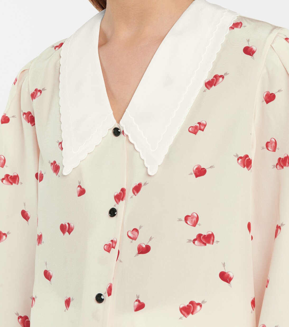 Printed silk crêpe blouse | Miu Miu