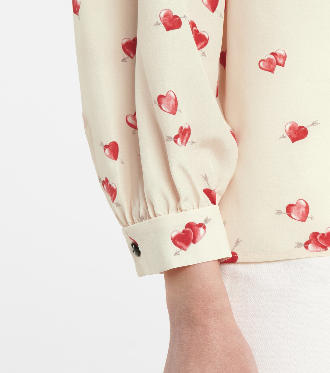 Printed silk crêpe blouse | Miu Miu