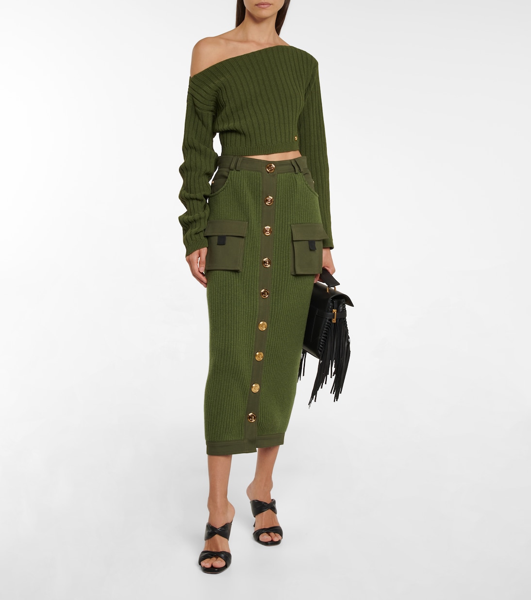 Jersey cropped en mezcla de lana | Balmain