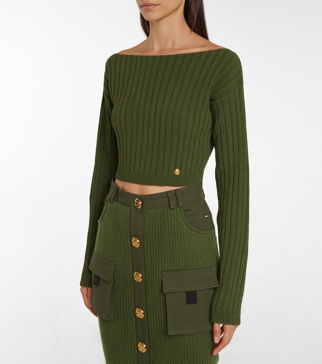 Jersey cropped en mezcla de lana | Balmain