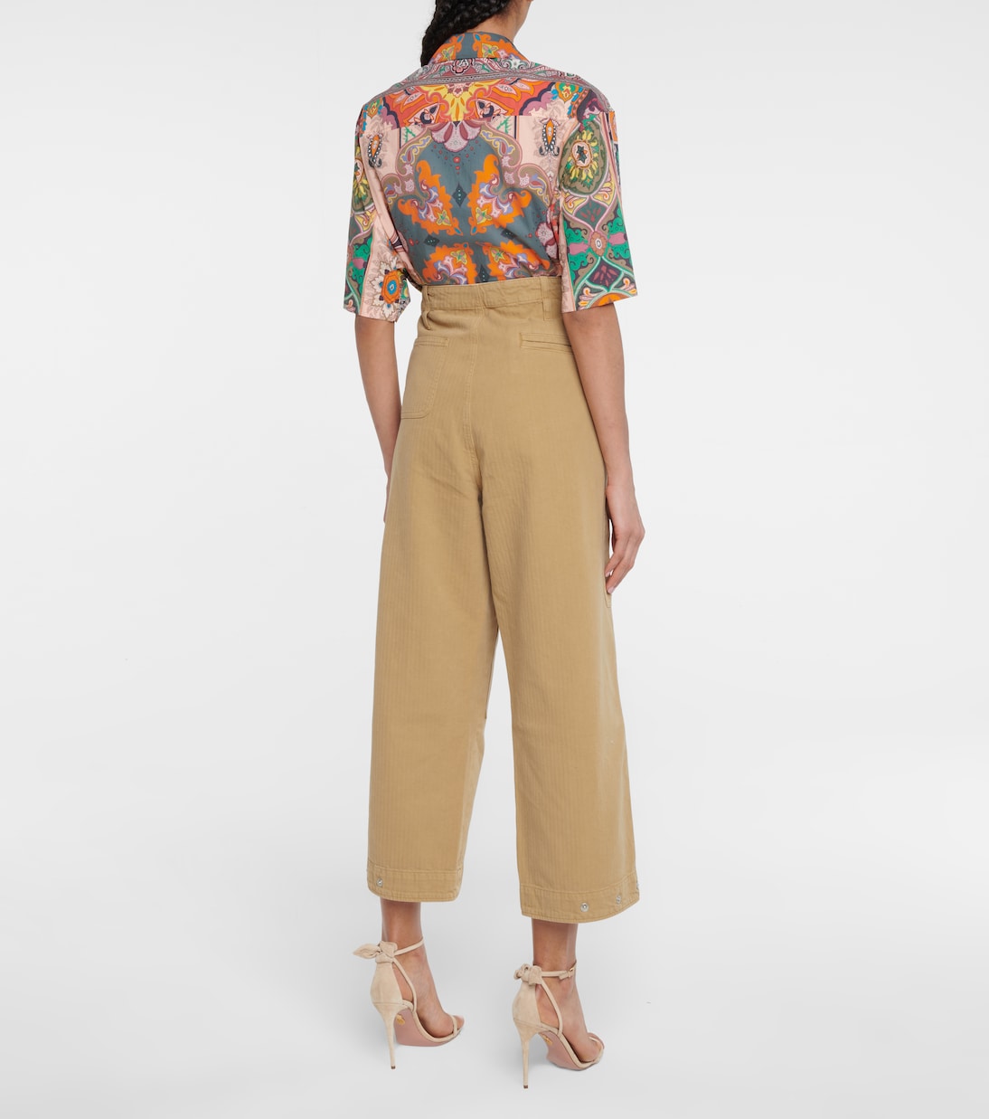 Pantalon ample à taille haute en coton | Etro