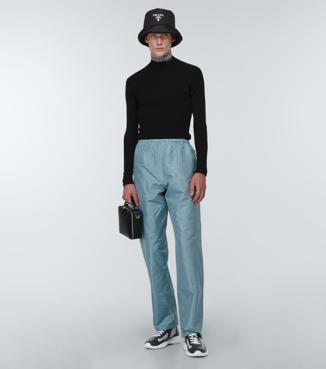 High-Top Sneakers America's Cup mit Leder | Prada