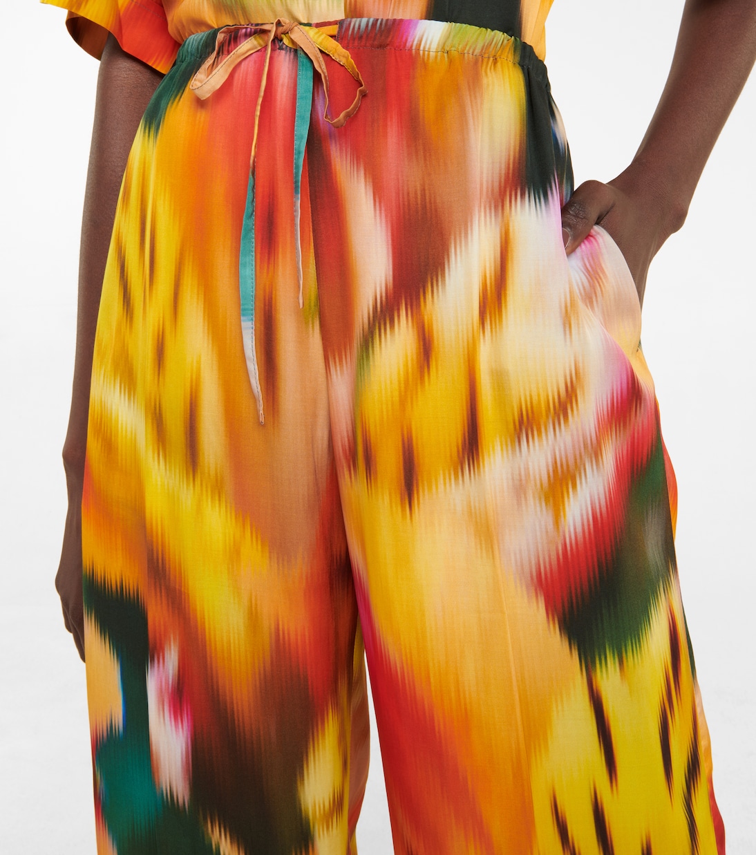 Pantaloni a gamba larga con stampa | Dries Van Noten