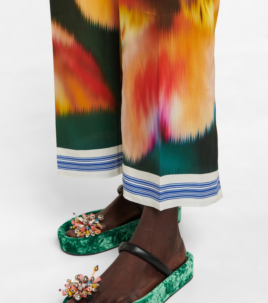 Pantaloni a gamba larga con stampa | Dries Van Noten