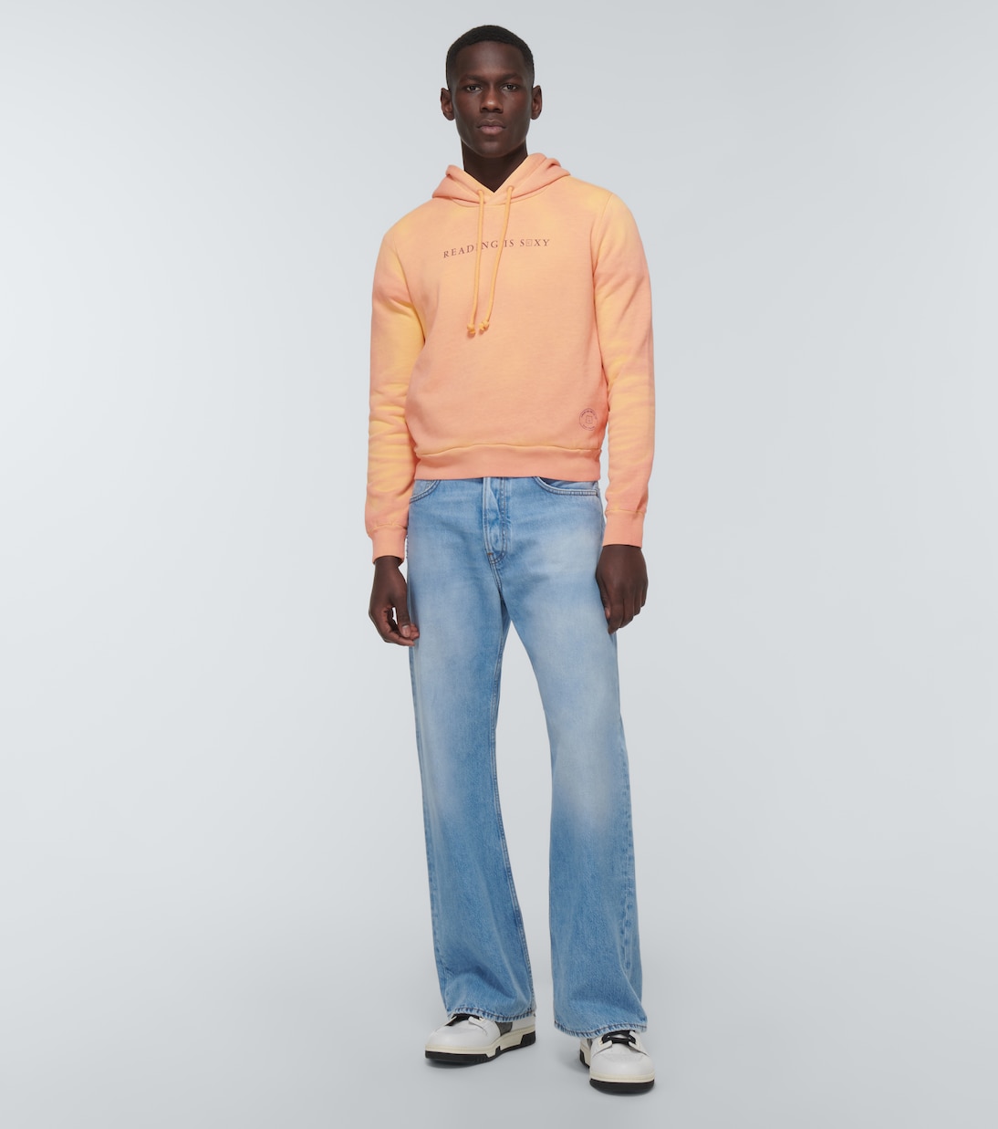 Felpa in cotone con cappuccio e stampa | Acne Studios
