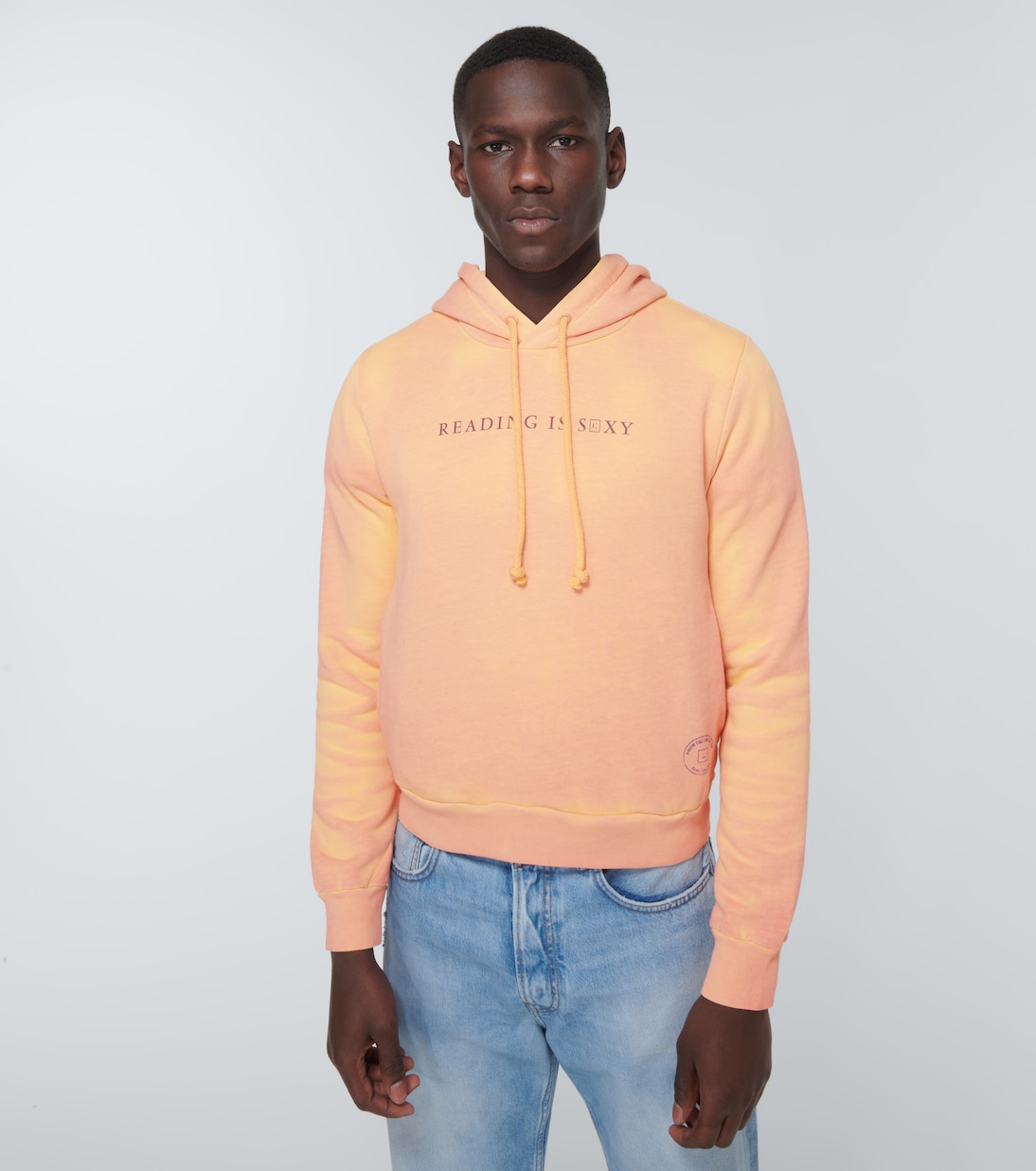 Felpa in cotone con cappuccio e stampa | Acne Studios