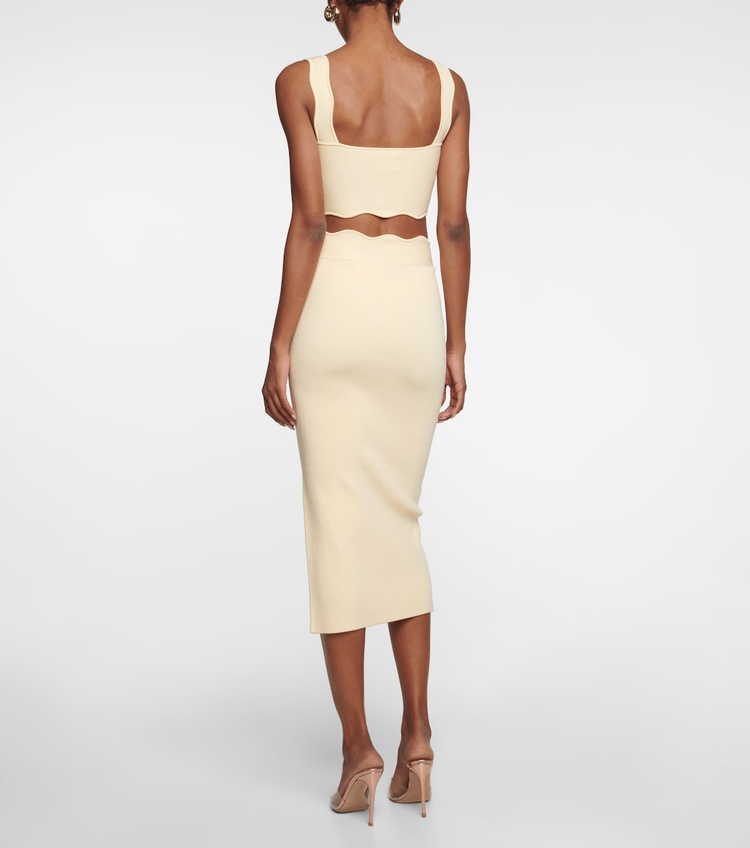 Falda midi Delia festoneada | Galvan