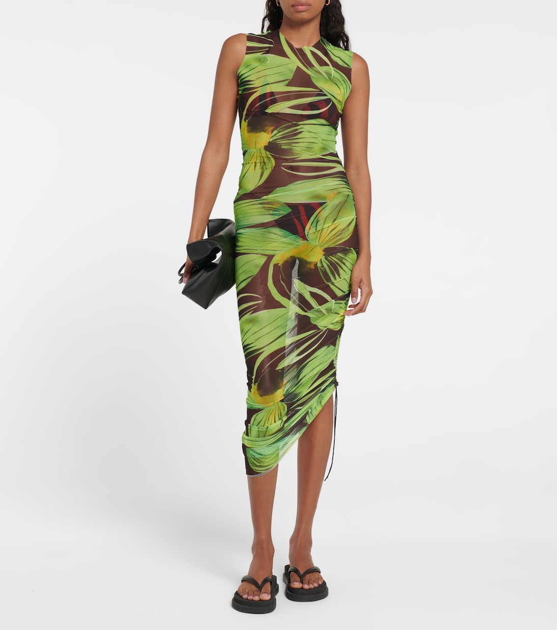 Abito midi Heatwave in mesh con stampa | Louisa Ballou