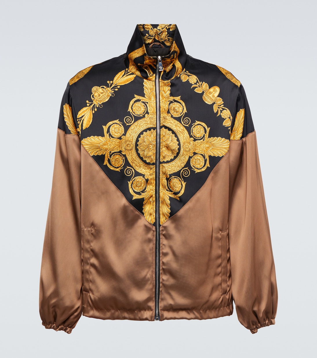 Bomberjacke Maschera Baroque aus Satin | Versace
