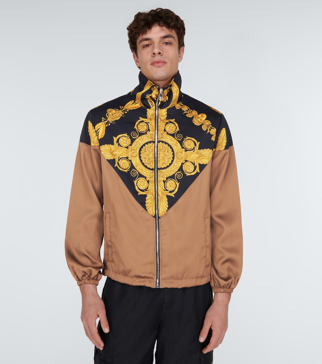 Bomberjacke Maschera Baroque aus Satin | Versace