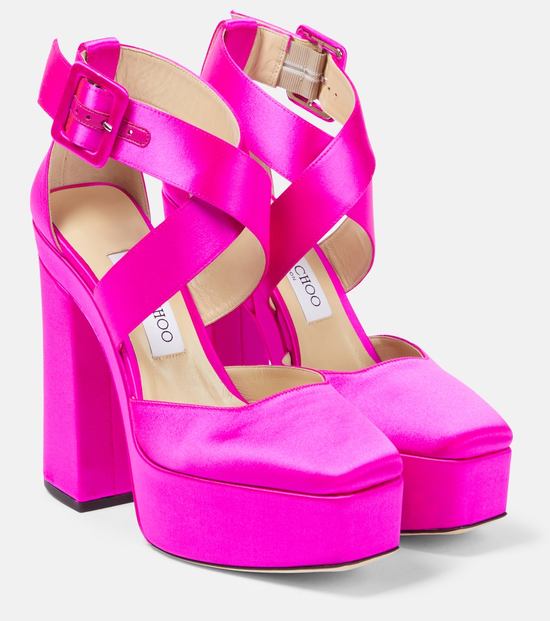 Gaia satin platform pumps | Jimmy Choo