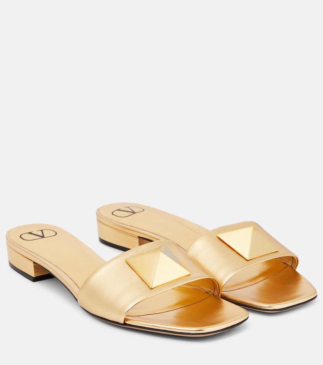 One Stud leather slides | Valentino Garavani